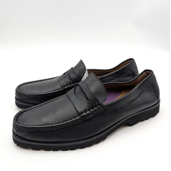 Robert Zur Dillon Penny Loafer Shoes Men\'s Leather Black Size US9M EU42 main image 10